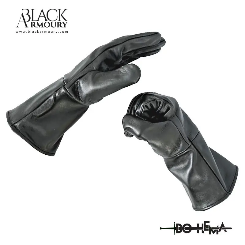 Gants Épéiste Classiques - Cuir Noir - DOHEMA