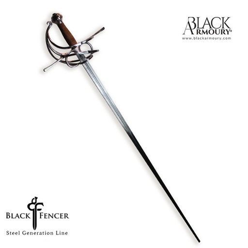 [BFEN-SG-RAPIER] Rapière Panier Nobilis - Acier - Black Fencer